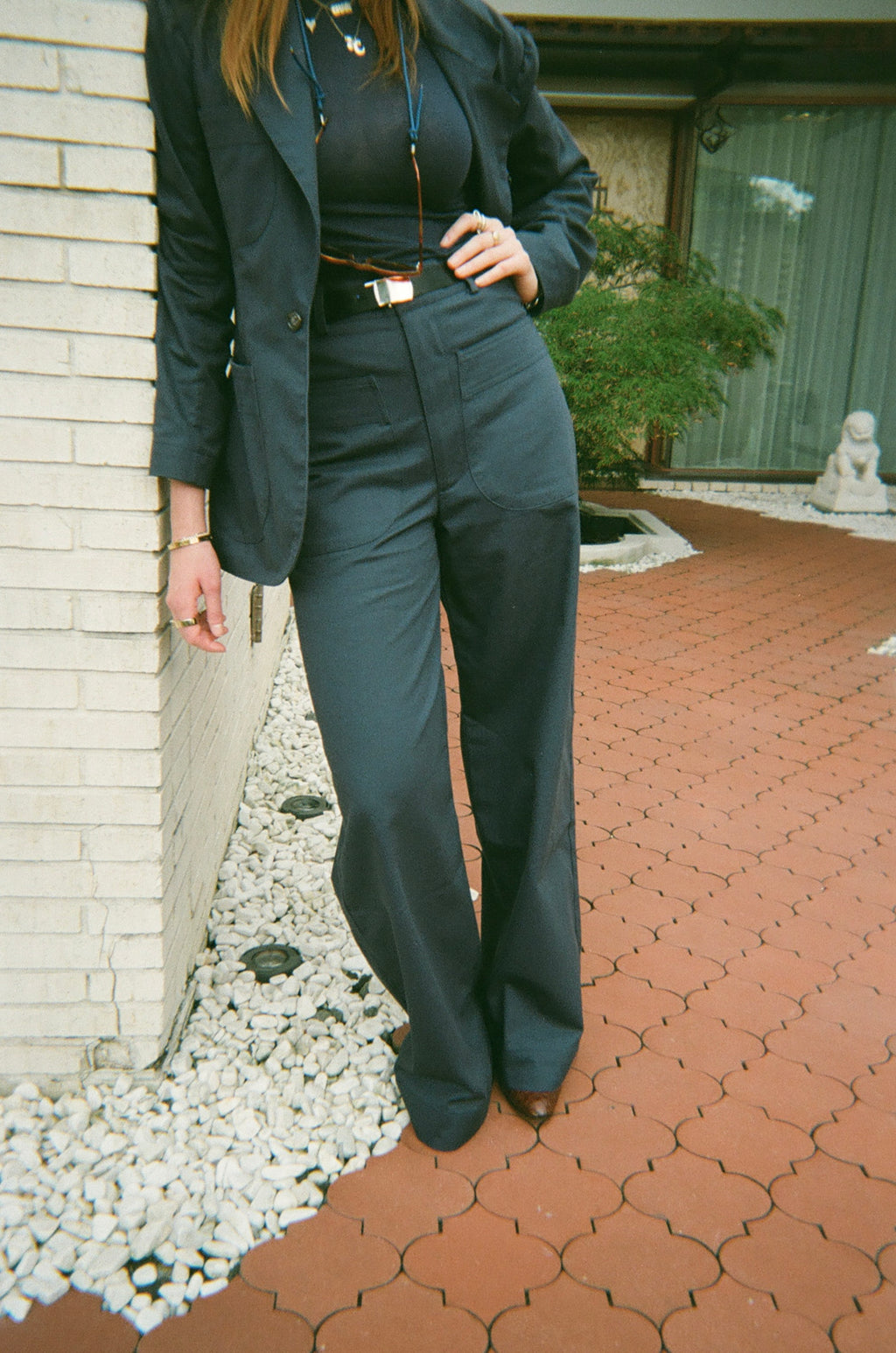 SPORT TROUSER - Navy Cotton Twill